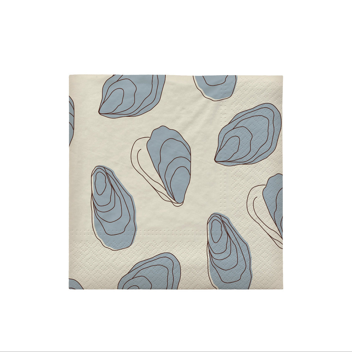 En läckert ostronmönstrad servett från Broste Copenhagen.