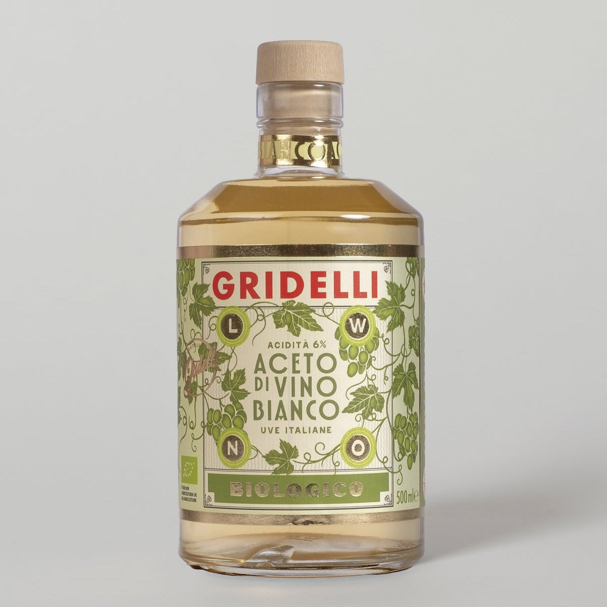 GRIDELLI Aceto di vino bianco, 500 ml, organic