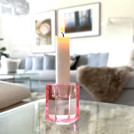 Kristalljusstake nr 05 rosa