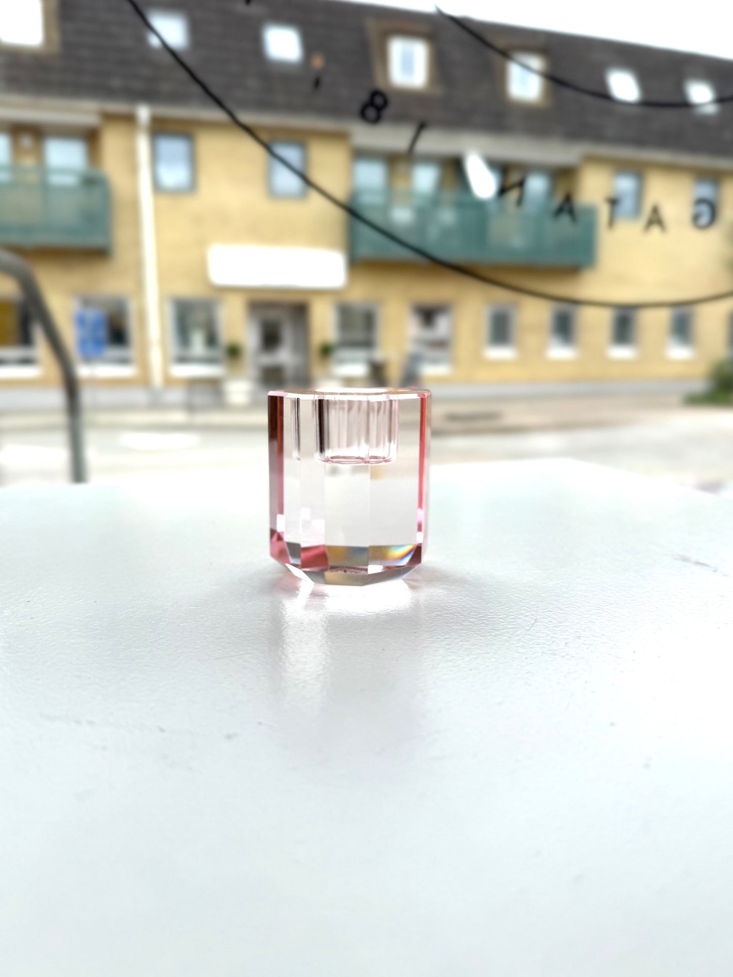 Kristalljusstake nr 05 rosa