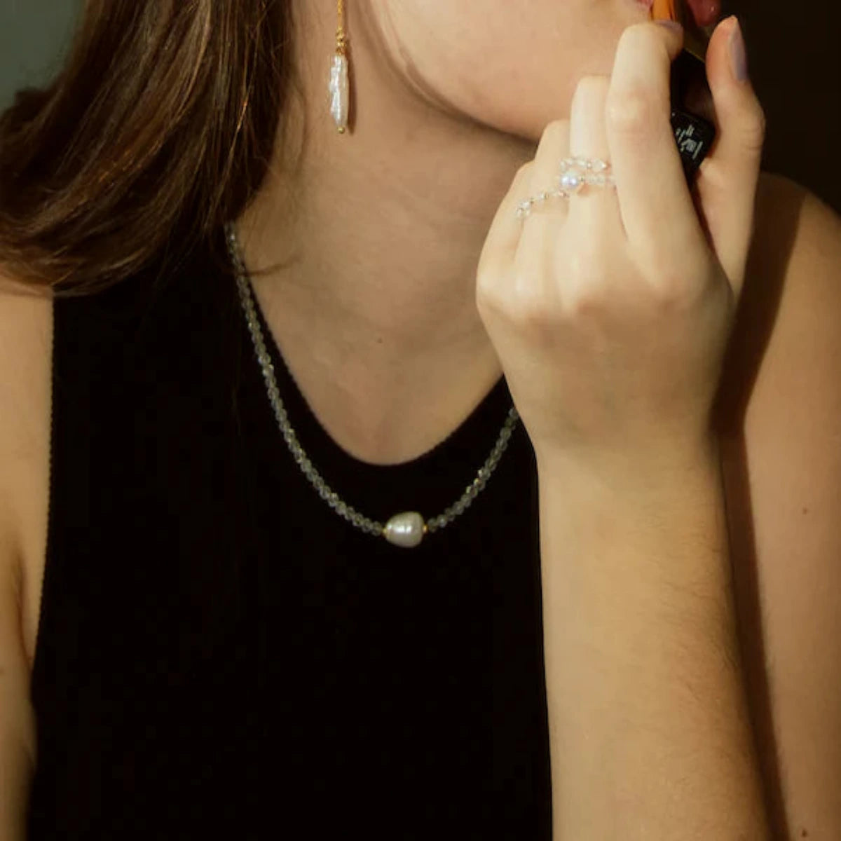 MASSI Jewelry Crystal Clear Necklace