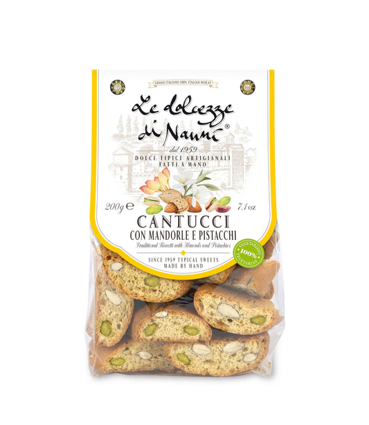 275 cantuccini med mandel och pistage, toskansk tradition, handgjorda i Italien