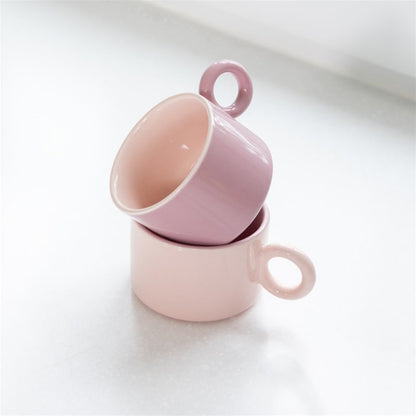 &Klevering Mugg Chiquito rosa 2-pack