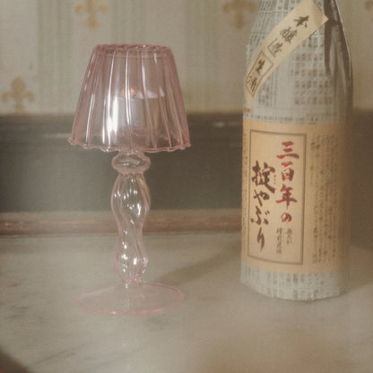 LEPELCLUB Polly candle lantern pink