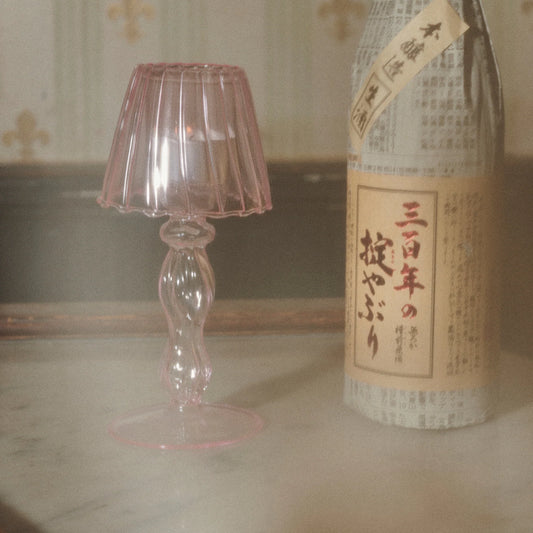 LEPELCLUB Polly candle lantern pink