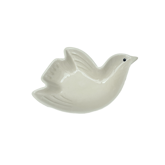 Duka snyggt och servera gott i denna gulliga tallrik. Duva tallrik.