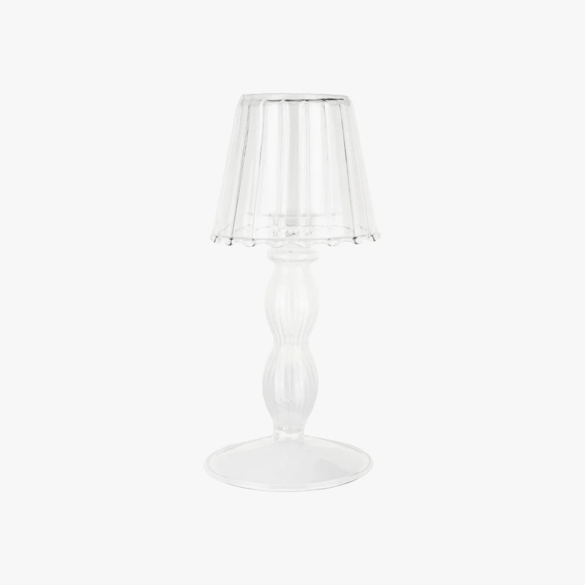 Glaslykta Dolly i dekorativ design för värmeljus eller ljusslinga