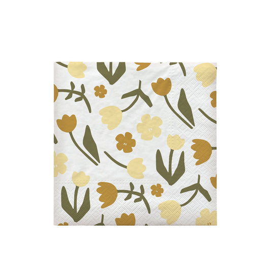 En vårigt blommig servett från Broste Copenhagen.