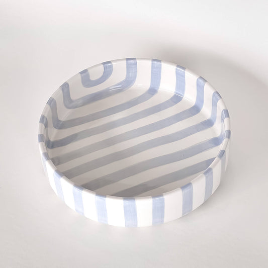 Skål stor Stripes - Morning azzurro
