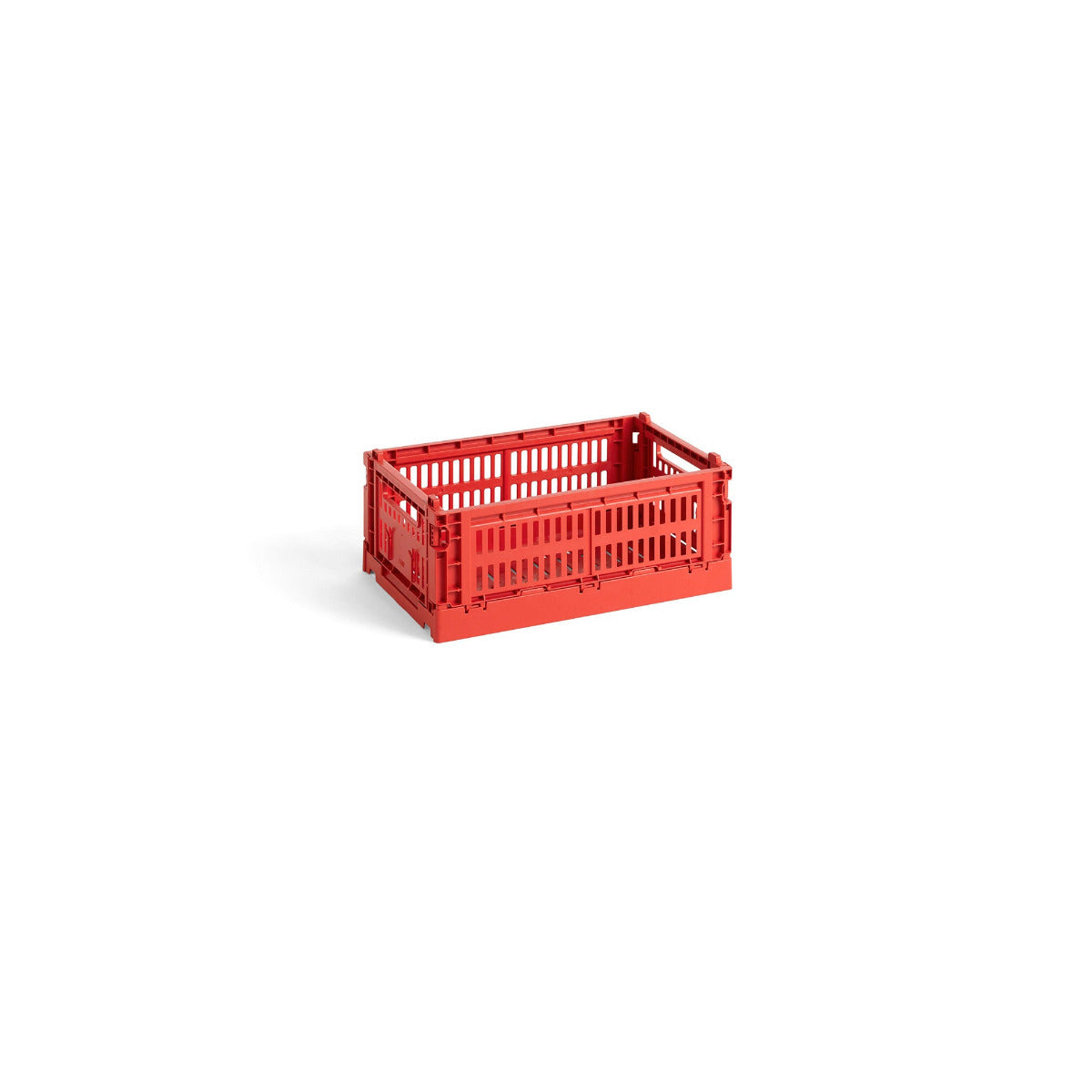 HAY colour crate small red förvaringslåda, stapelbar, vikbar, återvunnen plast