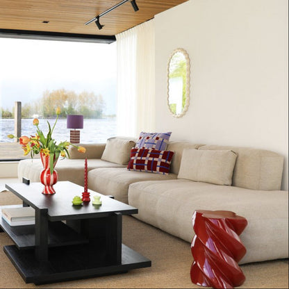 &Klevering Pillar marshmallow burgundy