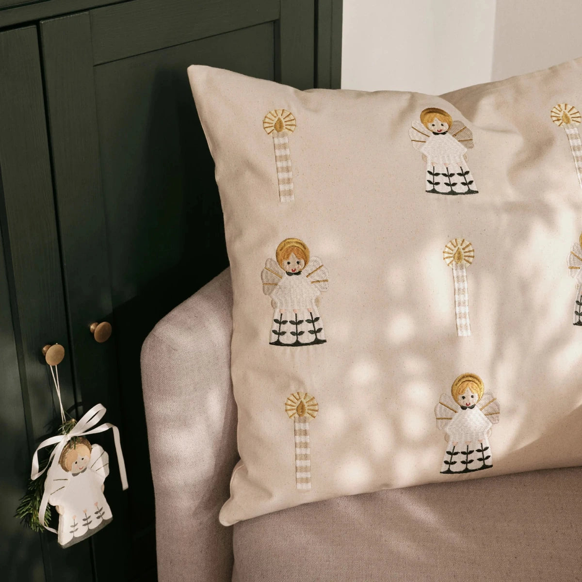 Fairy Tale kuddfodral guld/off white