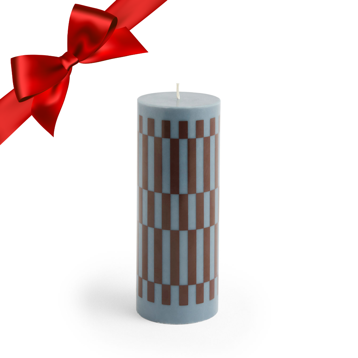 HAY Column Candle anthrachite & bordeaux