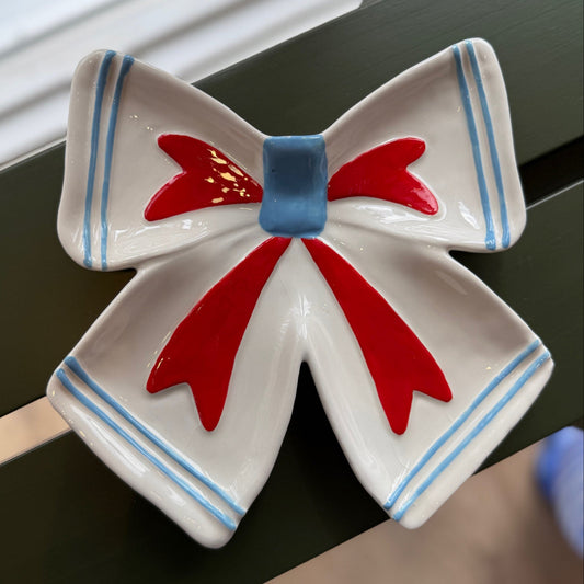 &Klevering Plate ribbon off white