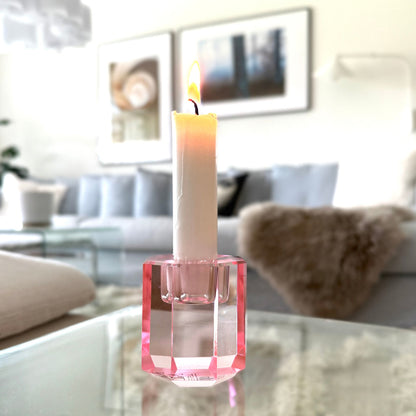 Kristalljusstake nr 05 rosa