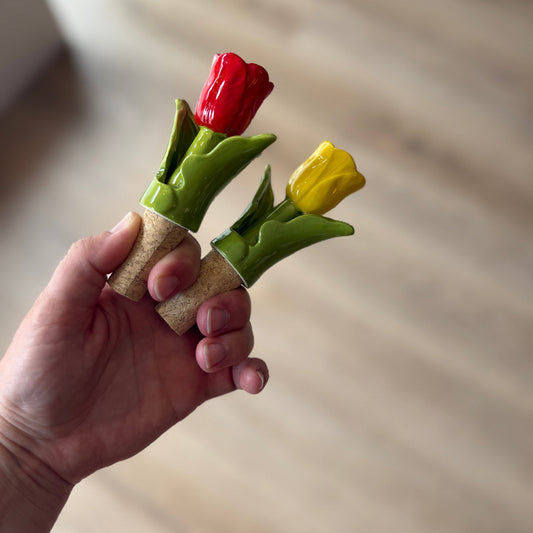 &Klevering  Bottle stopper tulip yellow
