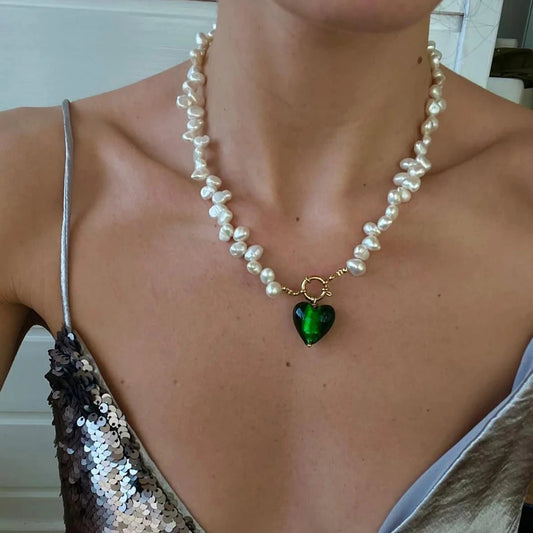 MASSI Love pendant necklace green 