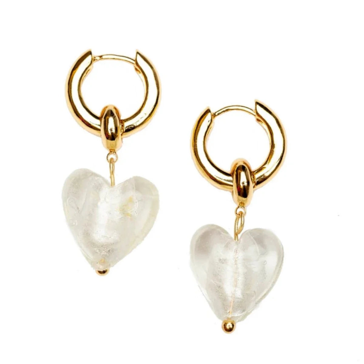 MASSI Jewelry In your heart earrings white