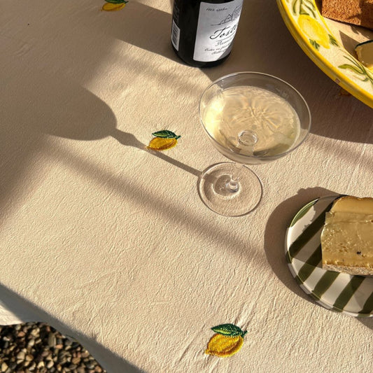 Midnatt Bordsduk Lemon 145x250 cm