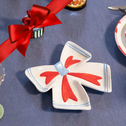 JULKLAPPSDEAL &Klevering Plate ribbon off white