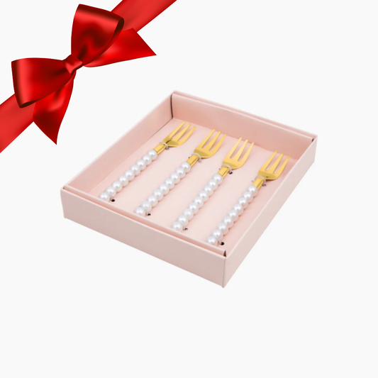 JULKLAPPSDEAL LEPELCLUB Set of pearl forks 4-pack