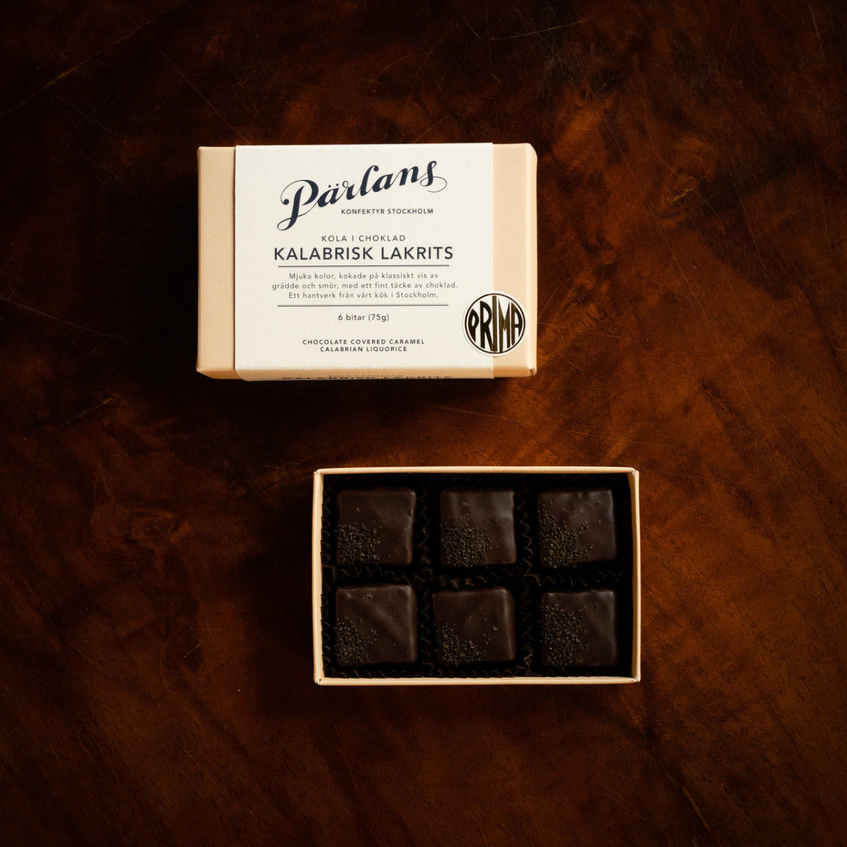 Pärlans kola i choklad KALABRISK LAKRITS 6 bitar