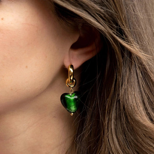 MASSI Jewelry In your heart earrings green
