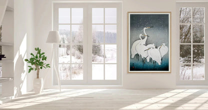 The Dybdahl "Snowy Herons" 50x70 cm
